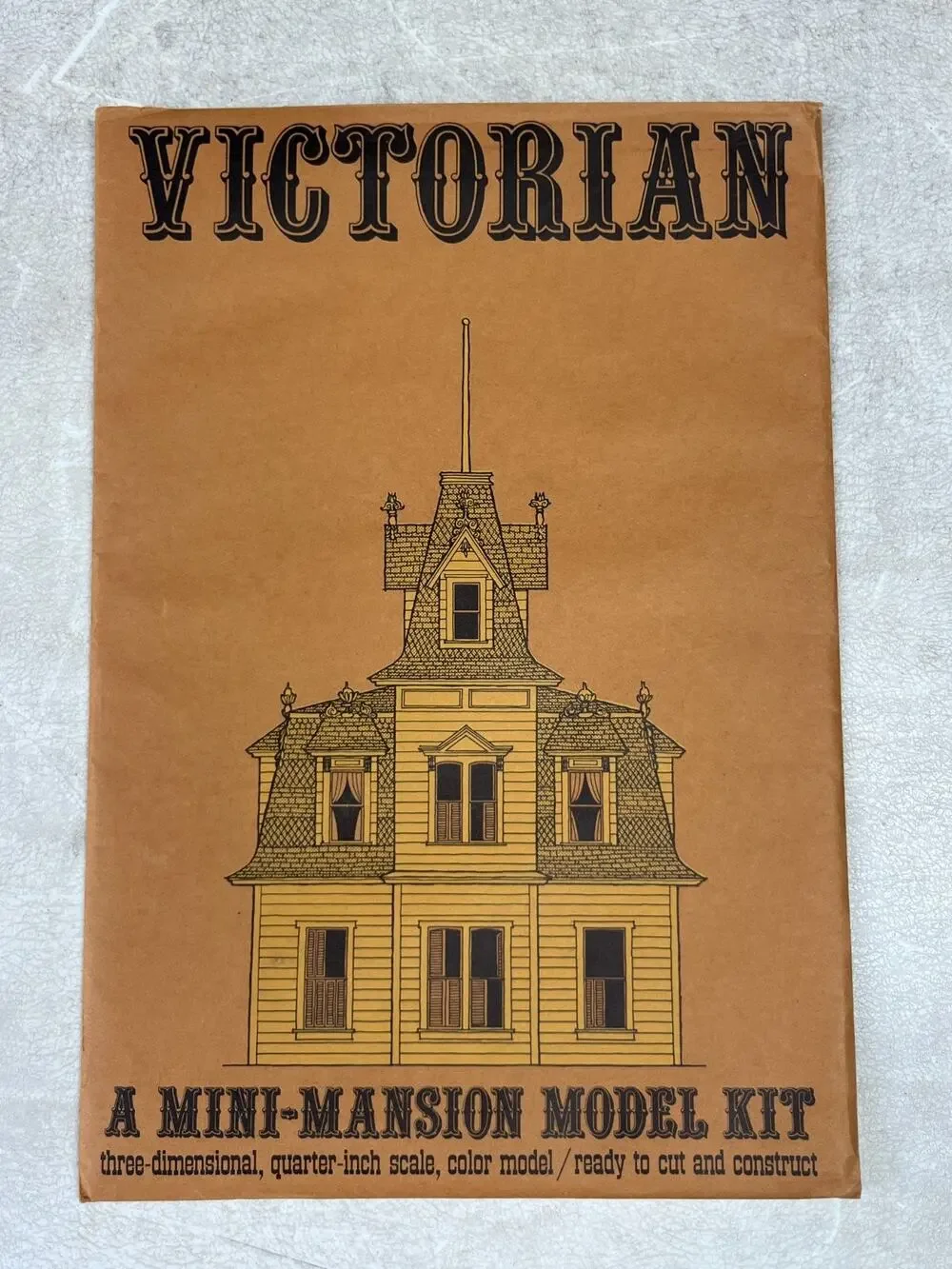 VICTORIAN Paper Model Kit 101 Dickey House Mini Mansion Production 1969 VTG
